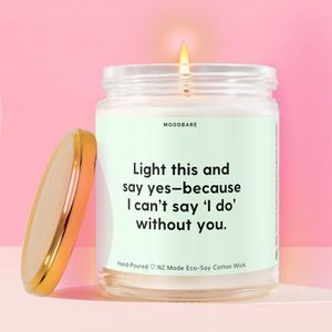 %F0%9F%8E%89 Milestones Celebrations Candles: Light this and say yes—because I can’t say ‘I do’ without you.