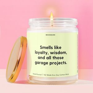 %F0%9F%8E%AA Occasions Themes Candles: Smells like loyalty, wisdom, and all those garage projects.