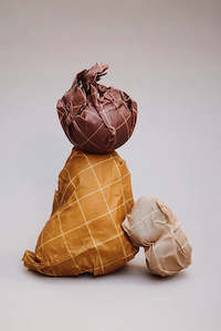 Dine: Cotton Food Wrap with Beeswax - Warm Check