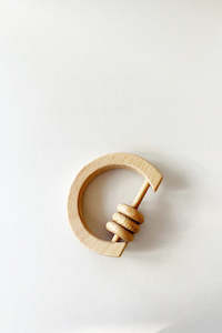 Toys: Natural Moon Rattle