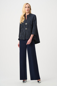 Products: Joseph Ribkoff Foil-Textured Jacquard Trapeze Jacket