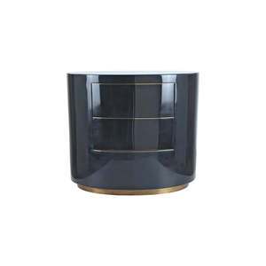 Orta Bedside Table (Charcoal Parchment)