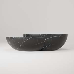 Coffee And Cocktail Tables: Tomoon Coffee Table - Marquina Marble