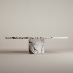 Tomoon Dining Table Oval - Breccia Capraia