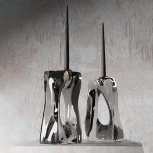 Candle Holders: Eroded Candle Sticks Resin