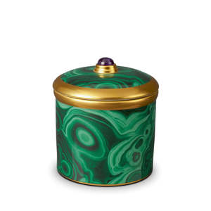 Candle Holders: Malachite Candle