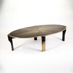 John Liston: Denarii Oval Cocktail Table