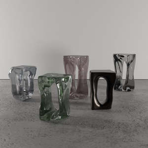 Three One Four Studio: Eroded Side Table Resin