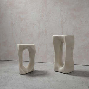 Three One Four Studio: Eroded Side Table Plaster