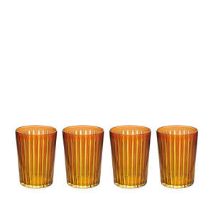 Accessories: Prism Highball Glasses Amber