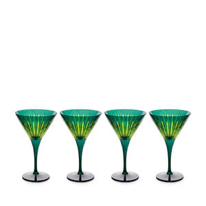 Accessories: Prism Martini Glasses Green