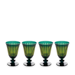 Accessories: Prism Wine Glasses Green