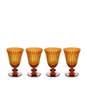 Prism Wine Glasses Amber