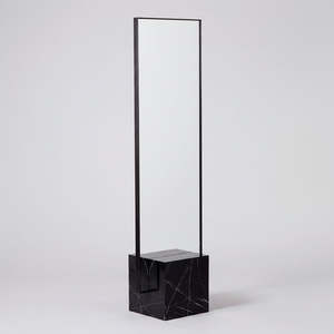 Coexist Mirror Stone, Black Steel