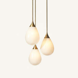Lighting: Teardrop Pendant 3 Cluster Large
