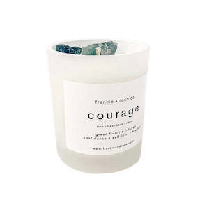 Kitchen Living: Crystal Infused Candle | COURAGE - Green Fluorite