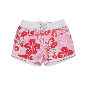 Snapper Rock Kids Swimwear: Boardies | Pink Hibiscus