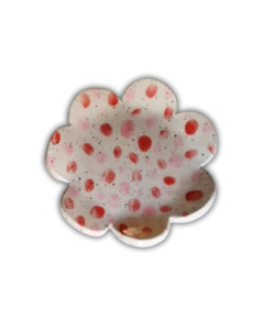 Mini Ceramic Flower Plate | Spotted