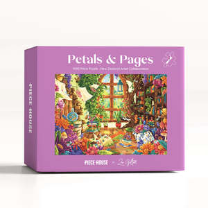 Desk Bookshelf: Petals & Pages | 1000 Piece Puzzle