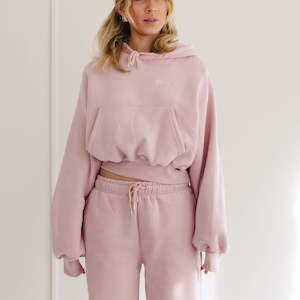 Tops: Cosy · Crop hoodie pale pink