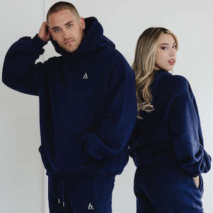 Oversized  UNISEX hoodie Navy blue