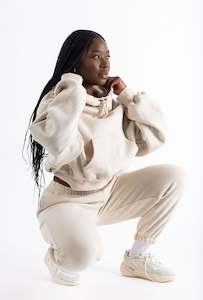 Tops: Cosy · Crop hoodie snow