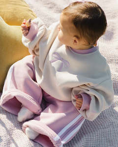 New: Mini cosy pullover . snow/pale pink