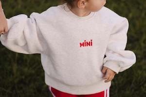 Mini cosy pullover . White marle