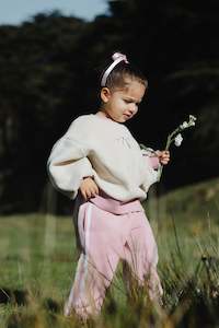 New: Stripe cosy pants . Pale pink