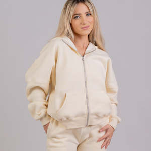 Zip up hoodie Butter Yellow