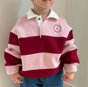 Mini polo sweater Pink berry