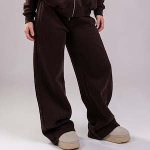New: UNISEX Wide-leg Sweatpants Dark Brown