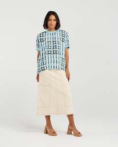 Et Alia: et alia Brea Top - Skyline Plaid