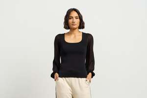 et alia Lucy Knit Top - Black