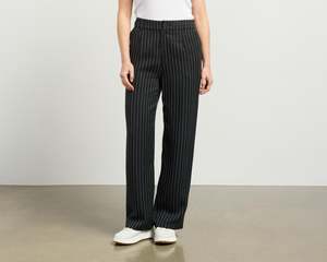 Et Alia: et alia Riley Pants - Black Pinstripe