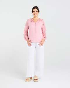 Blackstone: Blackstone Christina Frill Neck Top - Petal Pink
