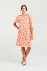 Blackstone: Blackstone Alexia Printed Linen/Cotton Dress - Sunset Petals