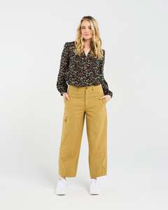 Blackstone Lexi Stitch Panel Pant - Mustard Gold