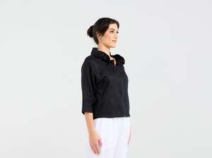 Blackstone Victoria Zip Front Jacket - Black