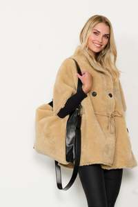 Holmes Fallon: Holmes & Fallon Faux Fur Handbag - Honey