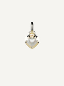 All: Love Heart Charm, White Opal