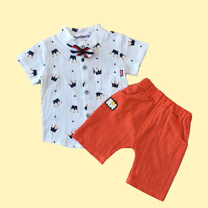 Boy: Baby Boy Clothing set White & Orange