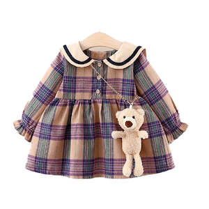 Girl: Baby Girl Dress With Hanging Teddy