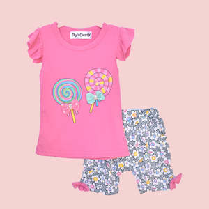 Girl: Baby/Toddler Girl 2pcs Tee and Shorts Set