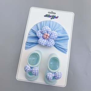 Shocks: Baby Ribbed Turban And Shocks