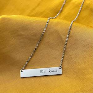 Bar Necklaces 1: KIA KAHA Necklace (silver)
