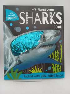 Childrens Non Fiction: My Awesome Sharks Book CB with Sequins by Amy Boxshall,Make Believe Ideas