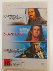 Dvds: Kingdom of Heaven / Master  and Commander / Braveheart  (Gift Triple) [DVD] by