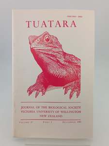 Tuatara (Volume 27 Part 2 - December 1984) by G.W. Gibbs,F.W.Sampson (Editors)