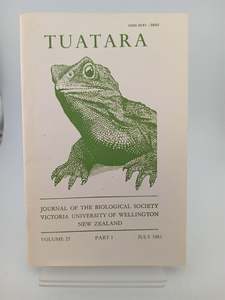 Tuatara (Volume 25 Part 1 - July 1981) by G.W. Gibbs,J. W. Dawson (Editors)